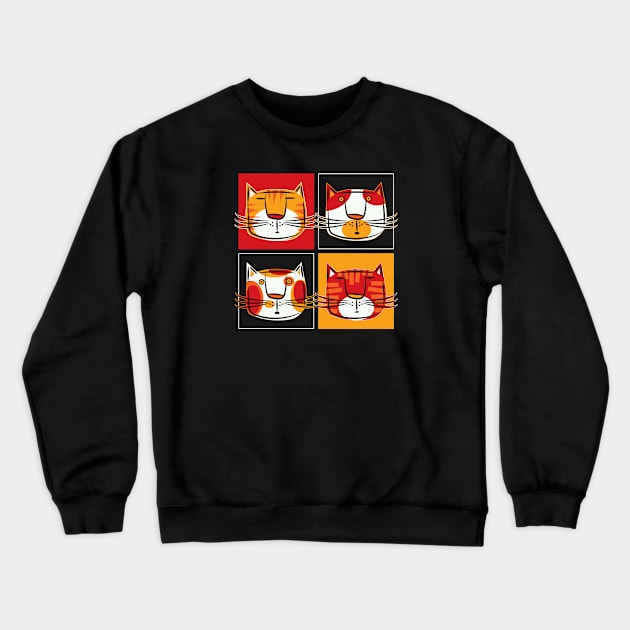 Amaze Cats Crewneck Sweatshirt by wickedpretty